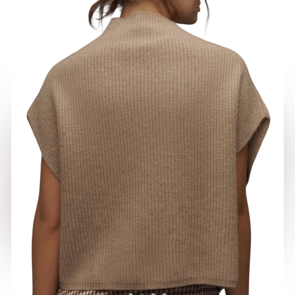 Anthropologie The Enza Cashmere Poncho Cowl Neck Knit Sweater Vest - Brand New! - Picture 2 of 8